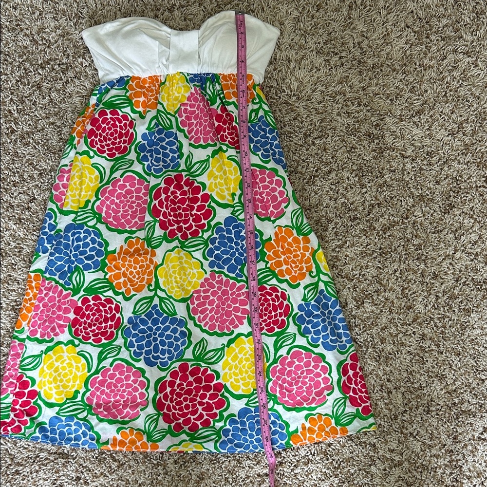 Lily Pulitzer Small Floral Strapless Empire Waist Dress - Picture 4 of 7